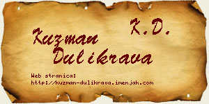 Kuzman Dulikrava vizit kartica